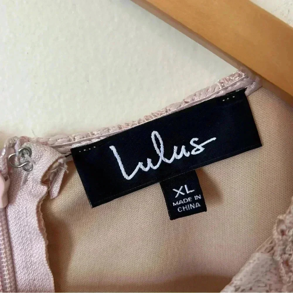 Lulus Forever and Always Blush Lace Maxi Dress SIze XL - Picture 6 of 12